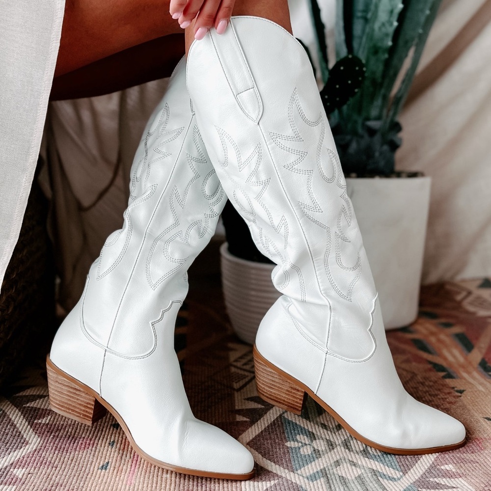 Billini Tall White Cowboy Boots